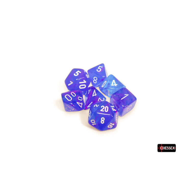 Chessex - 7-Die Set - Nebula Aura/White TCG Zubehör