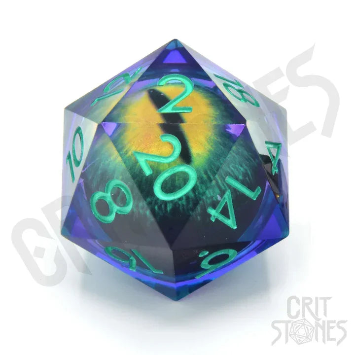 CritStones 33mm D20 Forest Dragon’s Gaze Rollenspiele
