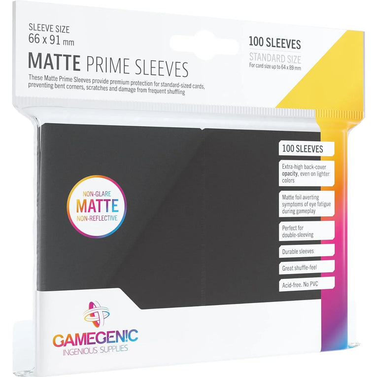 Gamegenic - Matte Prime Sleeves - Standard Size Black TCG