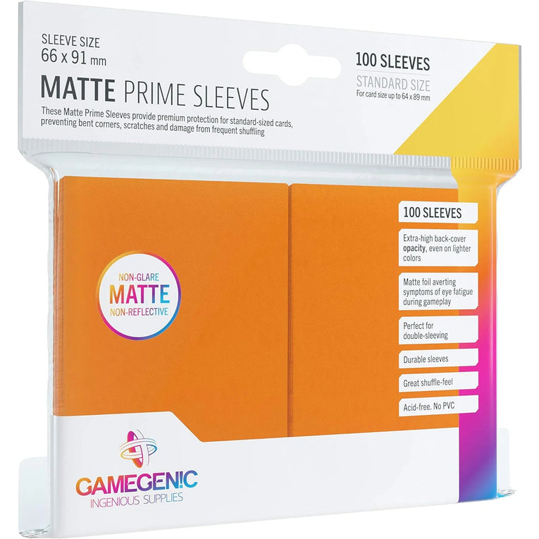 Gamegenic - Matte Prime Sleeves - Standard Size Orange TCG