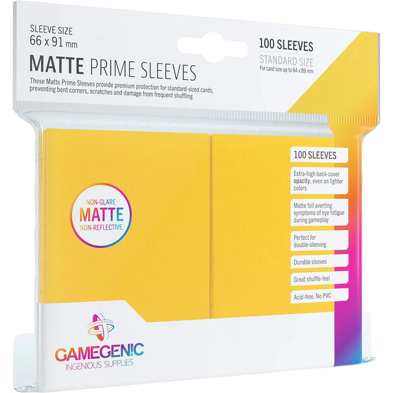 Gamegenic - Matte Prime Sleeves - Standard Size Yellow TCG