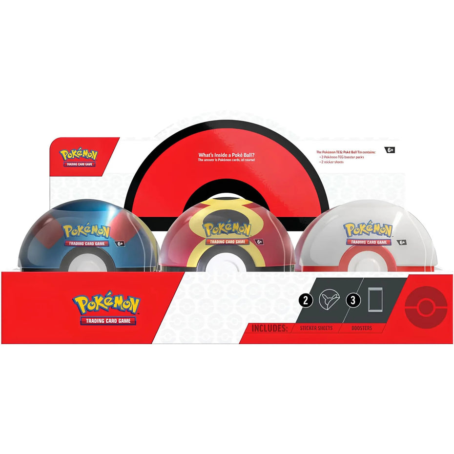 Pokémon Tin-Box Pokéball Display E25 - DE Sammelkartenspiel