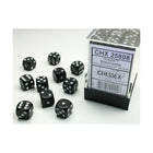 Chessex - 12mm D6 - Dice Block - Opaque Black/White TCG
