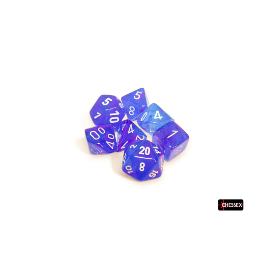 Chessex - 7-Die Set - Nebula Aura/White TCG Zubehör