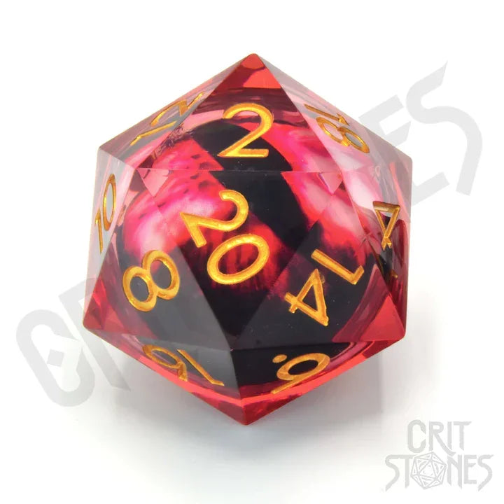 CritStones 33mm D20 Blood Iris Rollenspiele Zubehör