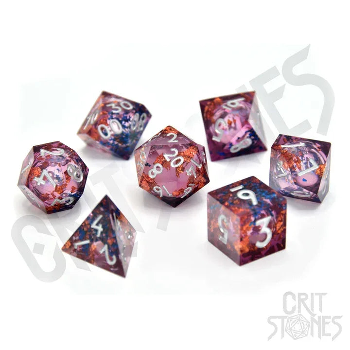 CritStones Liquid Core RPG Dice Set Fey Mist Rollenspiele