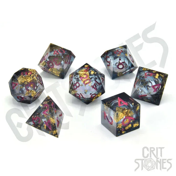 CritStones Liquid Core RPG Dice Set Void Vessels