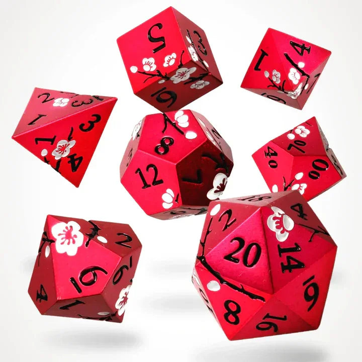 CritStones Metall RPG Dice Set Dawn Blossom Rollenspiele