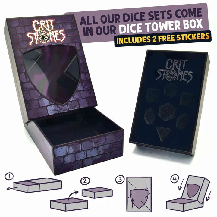 CritStones Metall RPG Dice Set Rollenspiele Zubehör