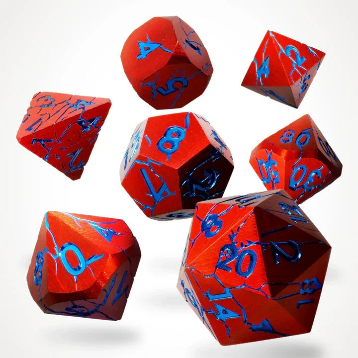 CritStones Metall RPG Dice Set Ruptured Hell Rollenspiele