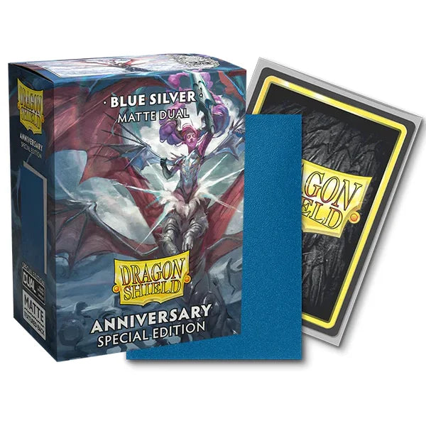 Dragon Sleeves - Standard Size - Matt Dual Cobalt & Silver