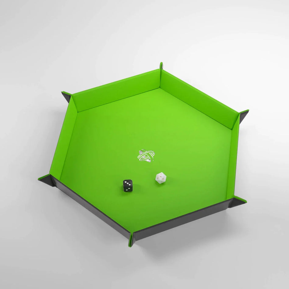 Gamegenic - Magnetic Dice Tray Hexagonal XL - Black/Green