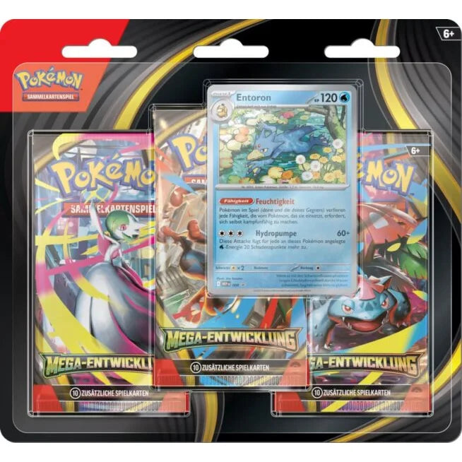 Pokémon - ME01 - Mega-Entwicklung - 3-Blister- DE Entoron