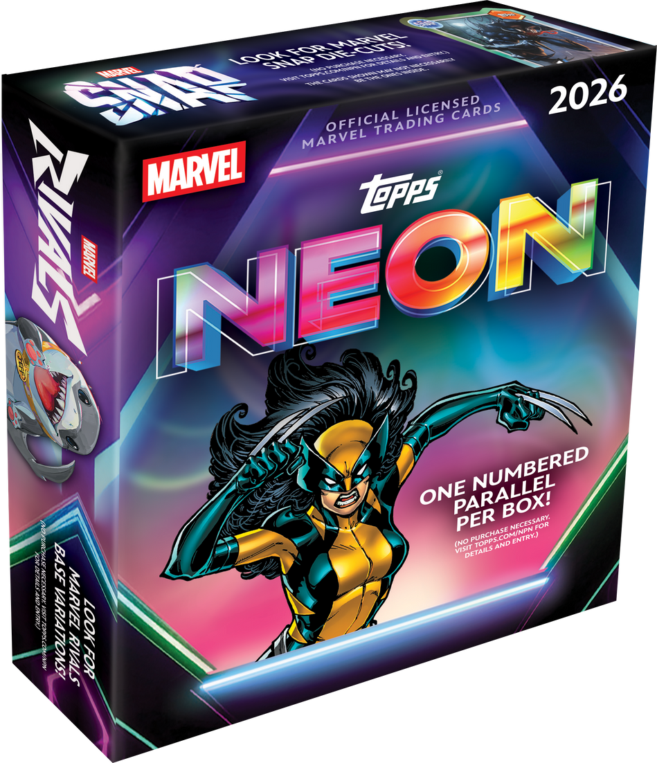 Topps Marvel Neon 2026 Mega Box – Originalverpackung