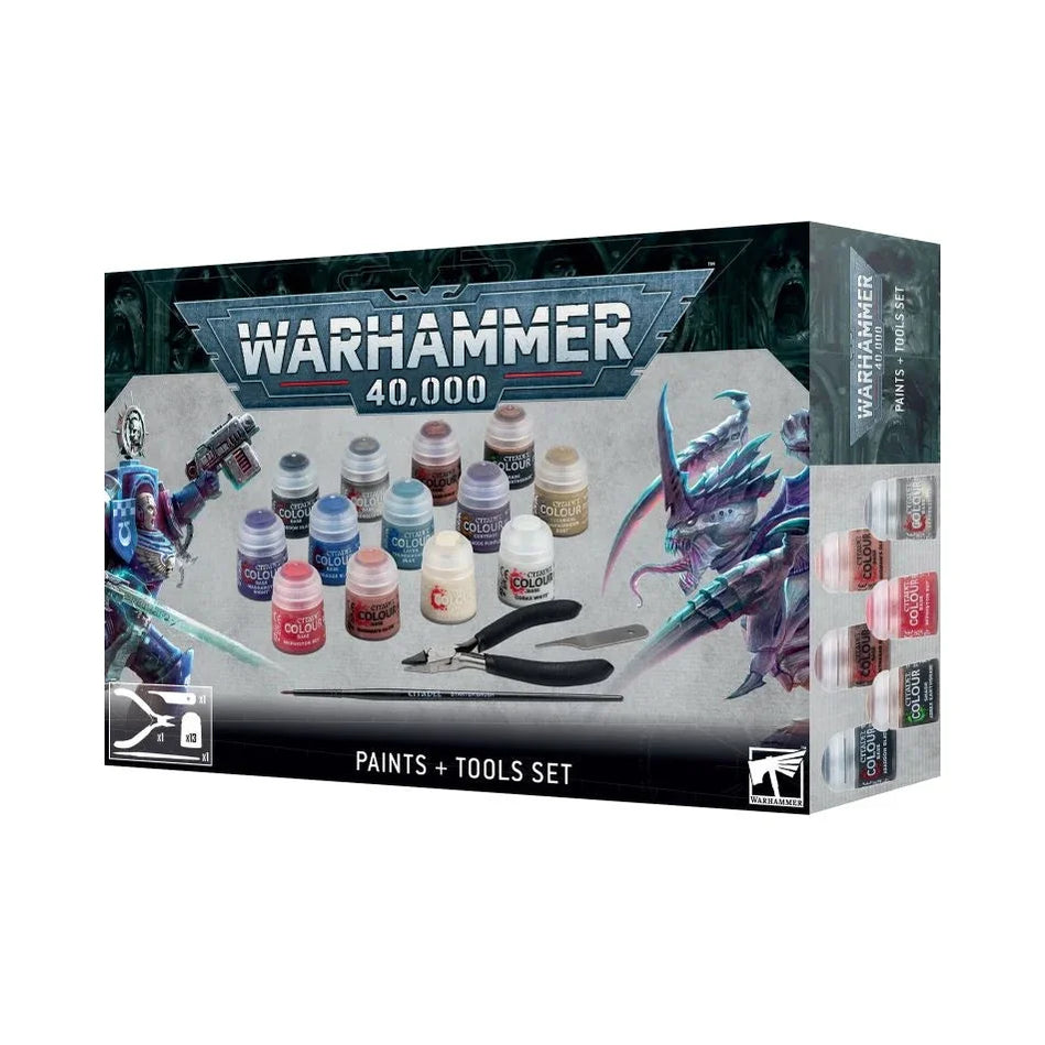 Warhammer 40k - Zubehör - Paints + Tools Set - DE Warhammer